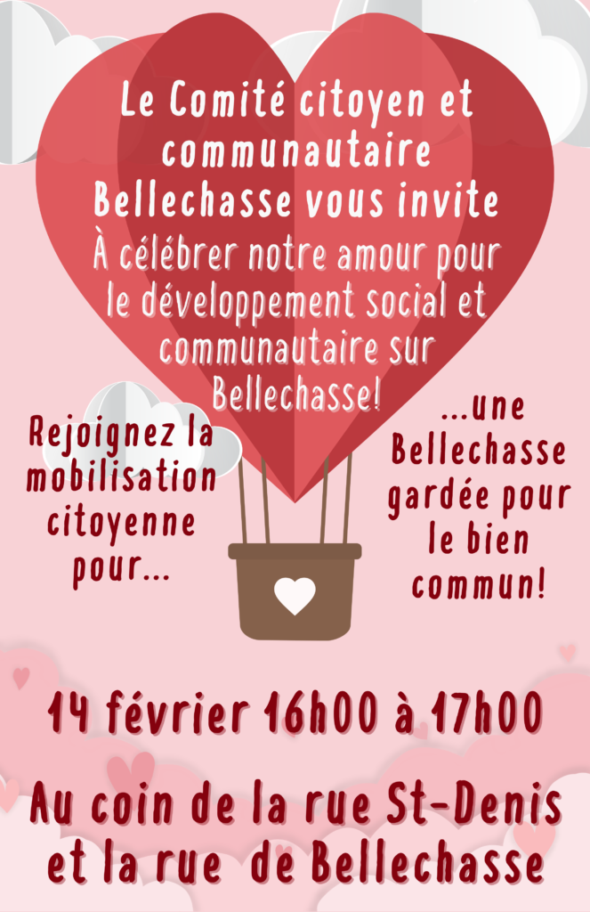 La St-Valentin, une opportunité pour déclarer notre amour au développement social et communautaire du site Bellechasse!