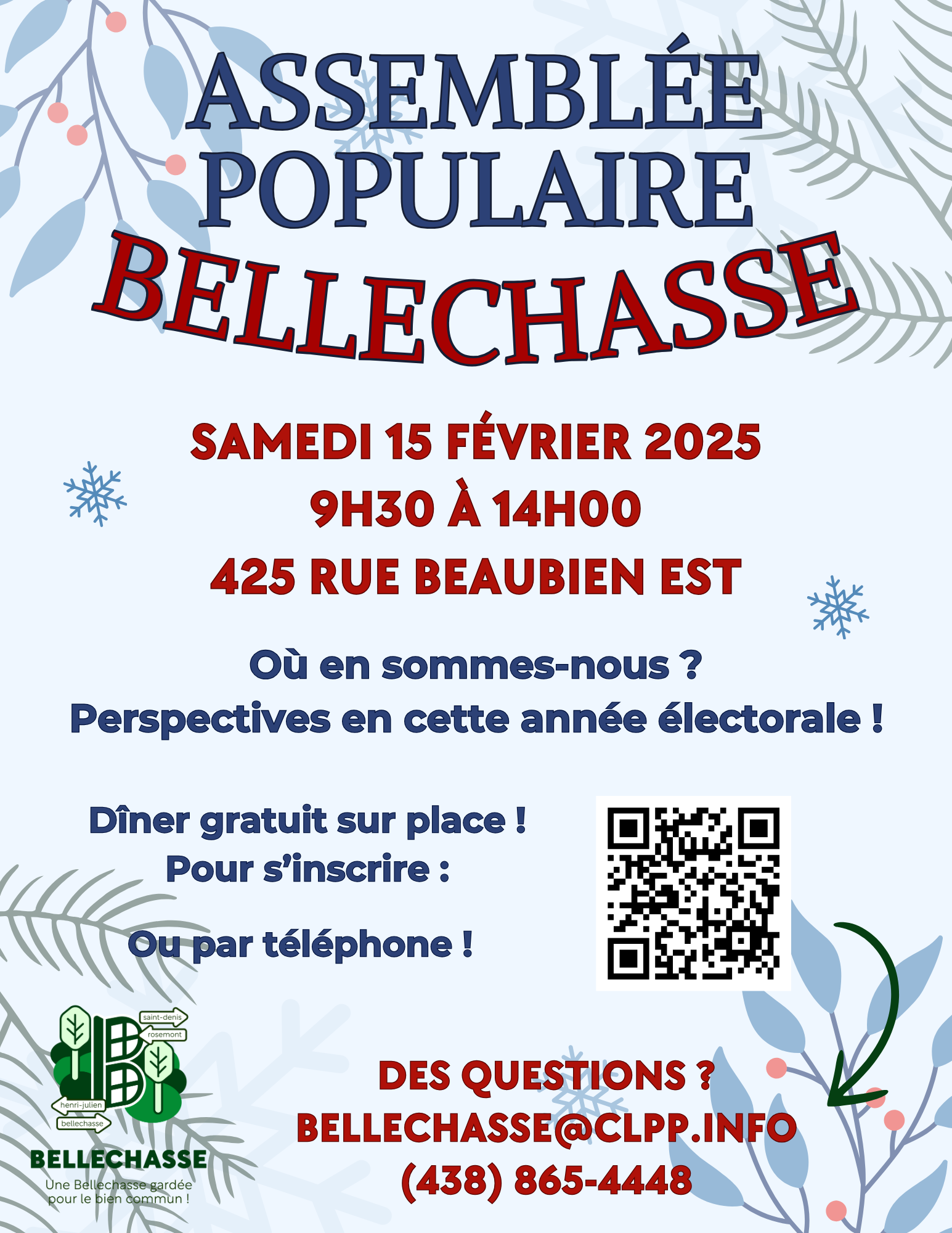 Assemblée populaire annuelle Bellechasse !