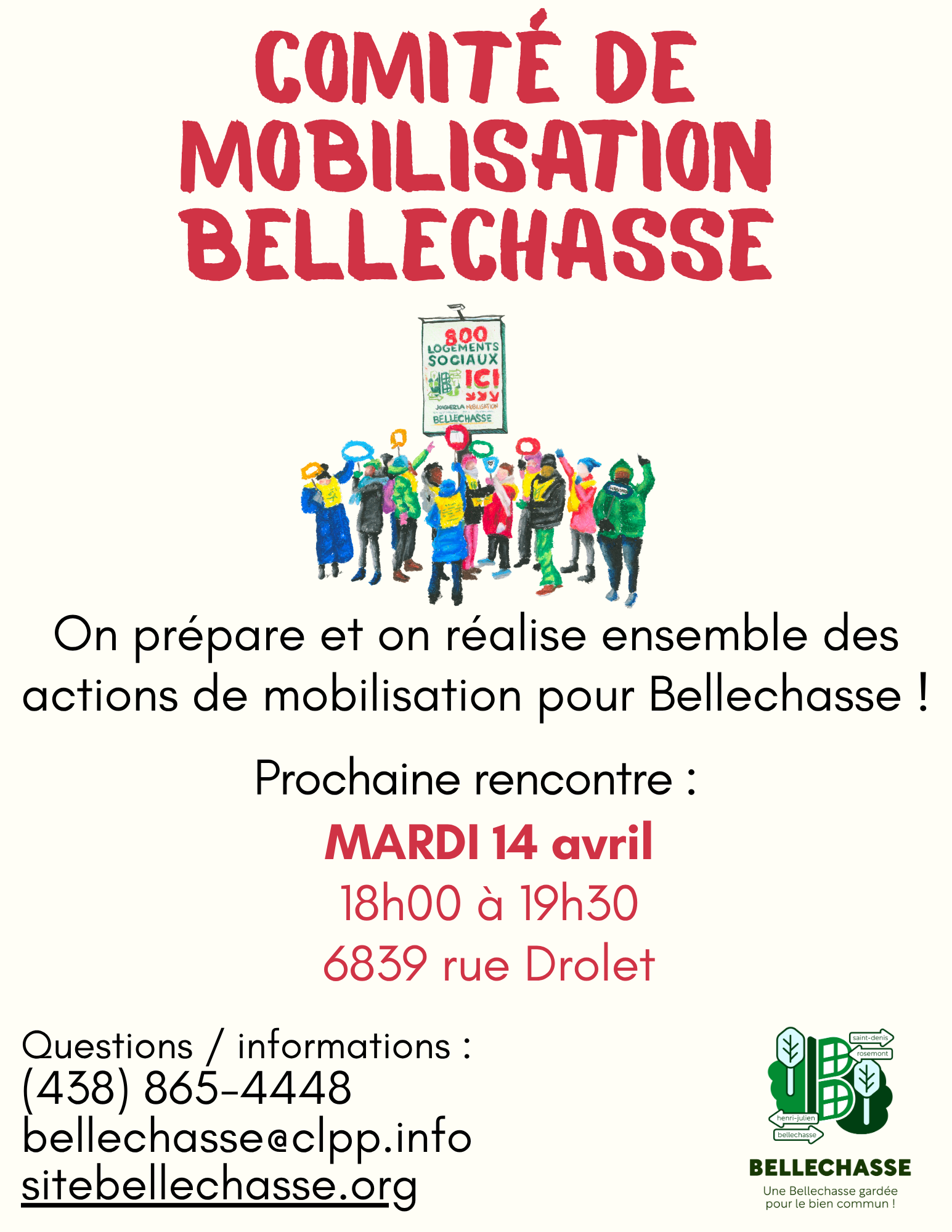 Prochaine rencontre du Comité mob Bellechasse ! ✊